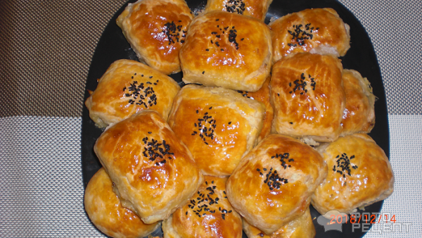 Вкусная узбекская слоеная самса с тыквой фото