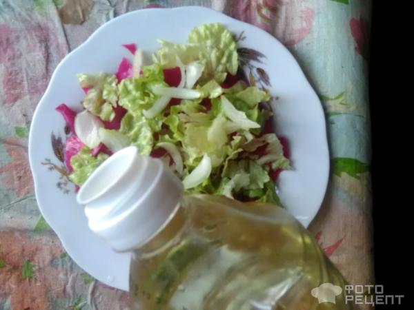 Салат из маринованной капусты фото