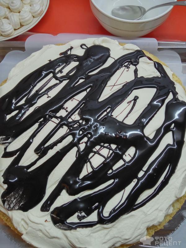 Торт бисквитный Белое и черное фото