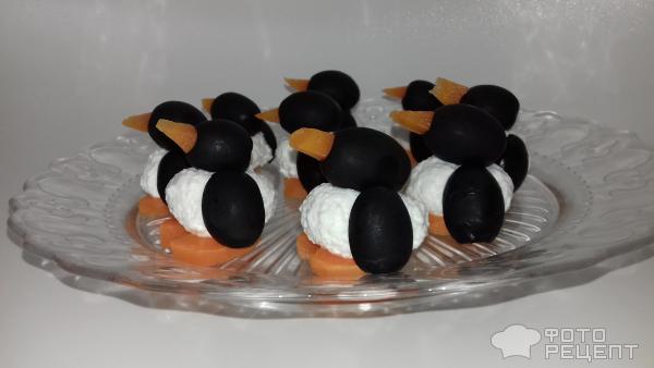 Новогодняя закуска Пингвинчики фото