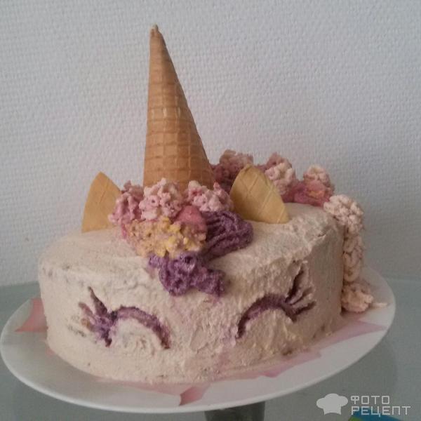 Торт Единорог с цветами без мастики на сливочном креме — рецепт с фото как сделать