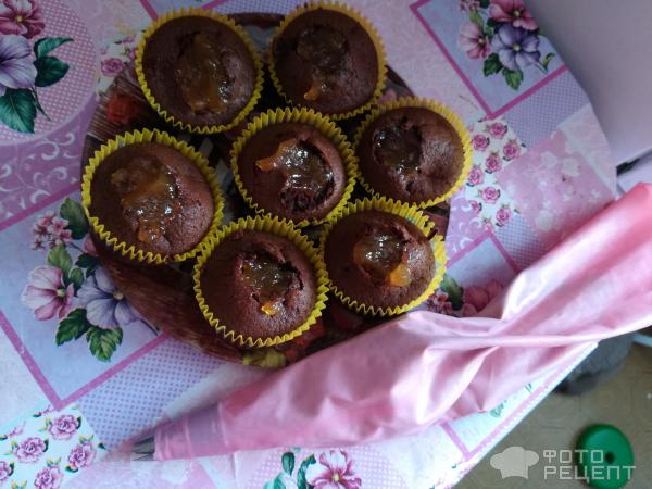 Шоколадные капкейки фото