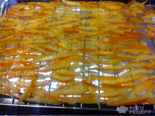 Апельсиново-лимонные цукаты из корок для оформления десертов фото