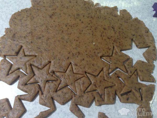 Песочное шоколадное печенье Звездочка фото