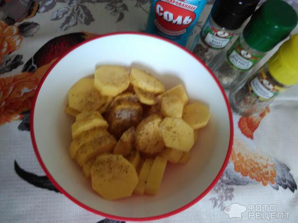 Ребрышки в духовке с картофелем фото