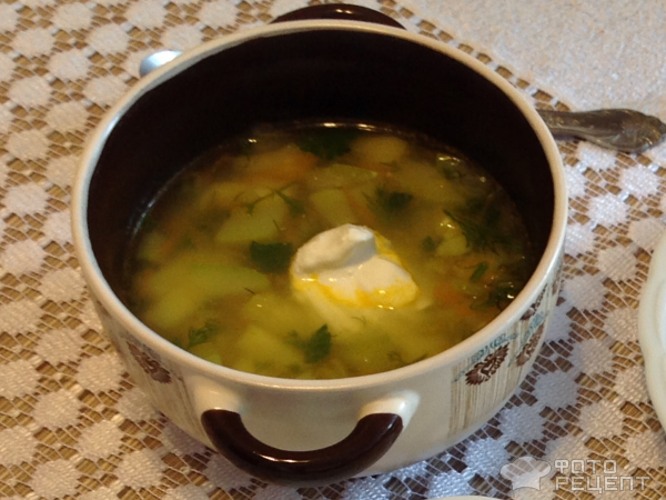Суп с кабачком фото