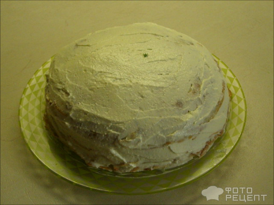 Закусочный блинный тортик с семгой и нежным творожным сыром фото