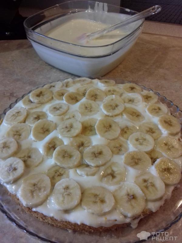 Банановый торт с кремом Пломбир
