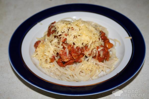 спагетти с куриным филе