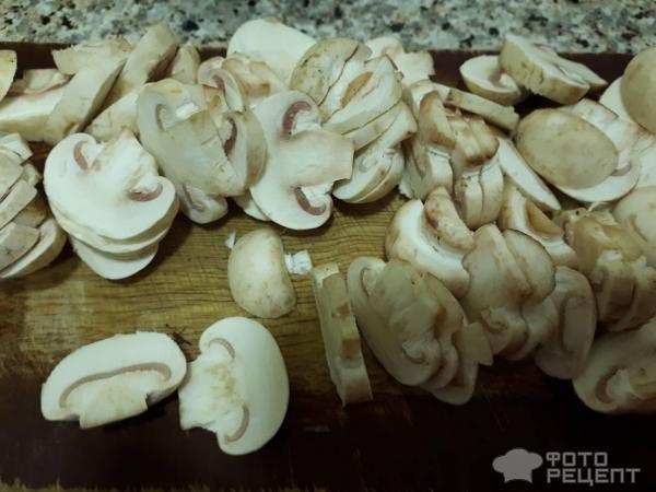Макароны с грибами и сметаной фото
