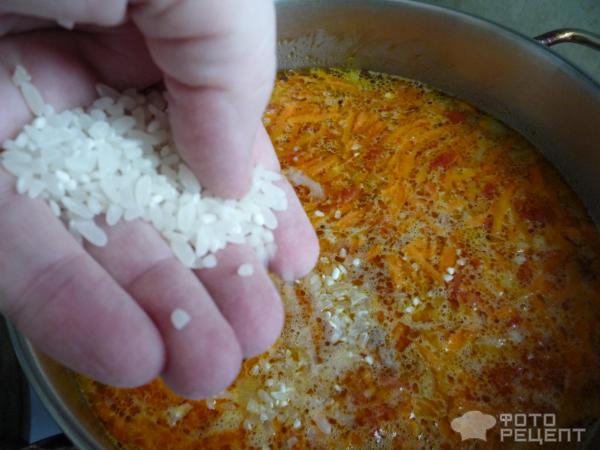 Суп из мясных фрикаделек с овощами и рисом фото