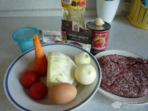 Мясо-капустные колобки в томатной заливке фото