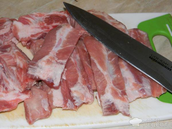 Свиные ребрышки тушеные с картошкой фото