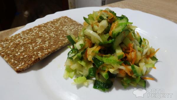 Салат с сельдереем и овощами фото