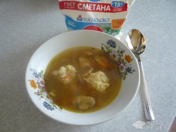 Гречневый суп с шампиньонами фото