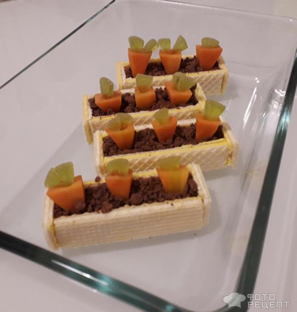 Детский десерт Морковная грядка фото