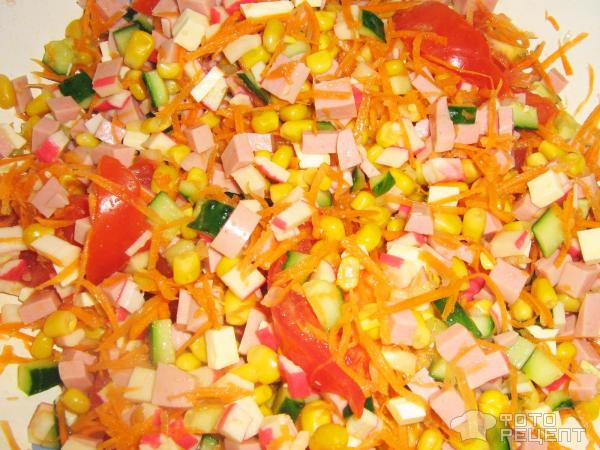 Салат овощной со сметаной По-китайски фото