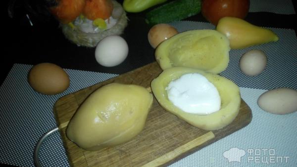 Картофель в беконе с яйцом