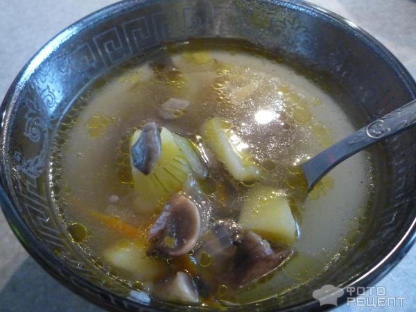 Грибной суп с фрикадельками фото