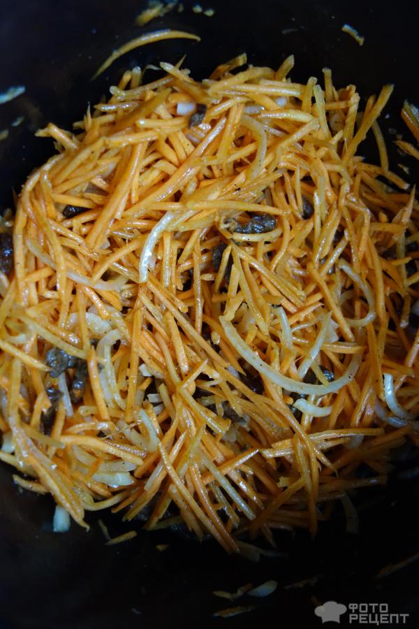 Салат из корейской морковки с мясом