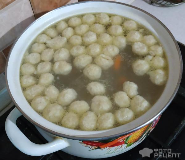 Суп с сырными шариками фото