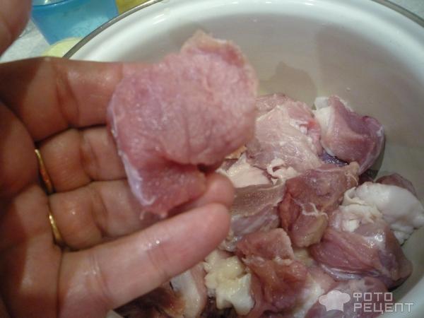 Блюдо из свинины на минералке фото