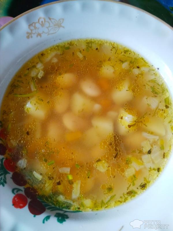 Крем-суп из белой фасоли с кейлом