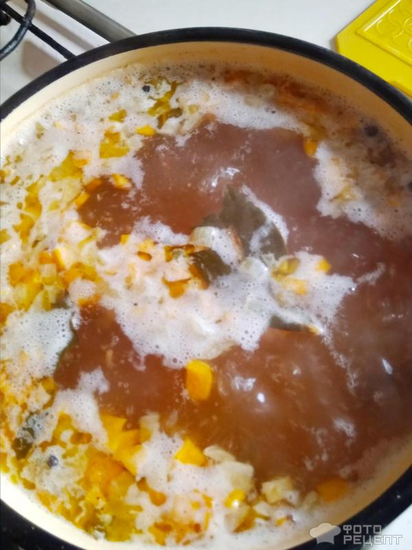 Суп из белой фасоли (бобов) фото