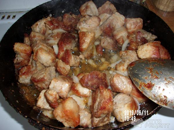 Мясо карамелизированное инжировым сиропом фото