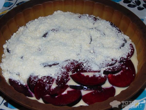 Ягодно-фруктовый пирог со штрейзелем фото