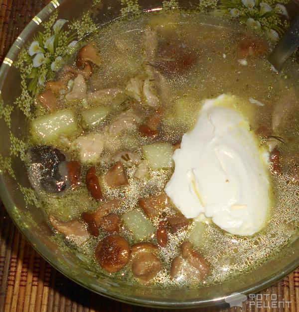 Грибной суп с лисичками фото
