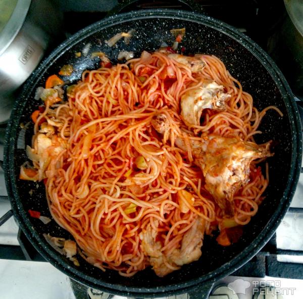 Спагетти с курицей в молочном соусе рецепт – Итальянская кухня: Паста и пицца. «Еда»