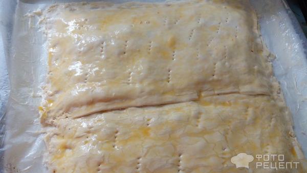 Рецепт Мясной пирог из слоеного теста фото