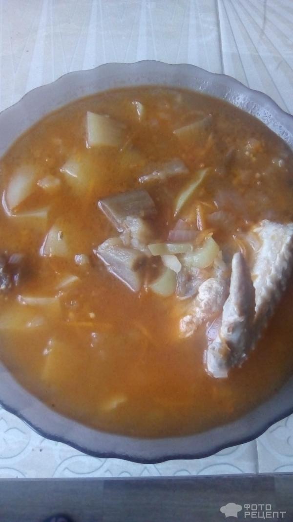 Мясной суп с баклажанами фото