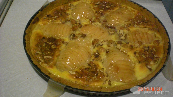 Грушевый тарт со сливочным сыром фото