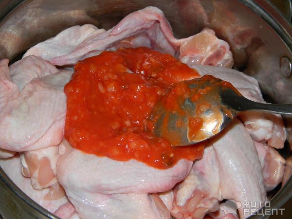 Куриные крылышки в маринаде из кетчупа фото