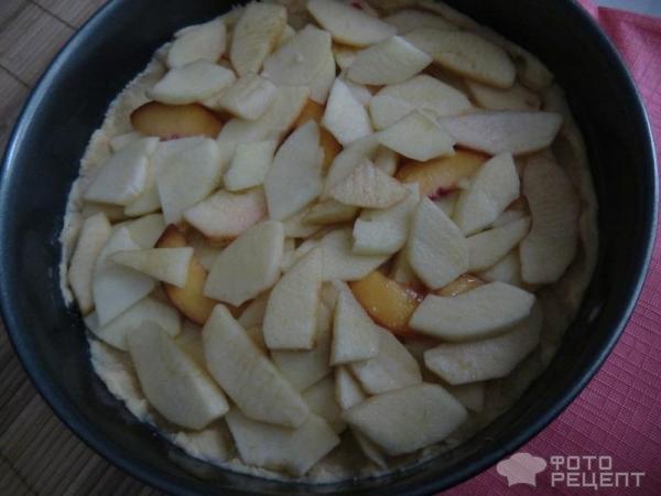 творожный пирог с яблоками