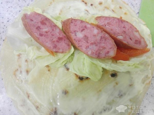 Закуска колбасно-овощная фото