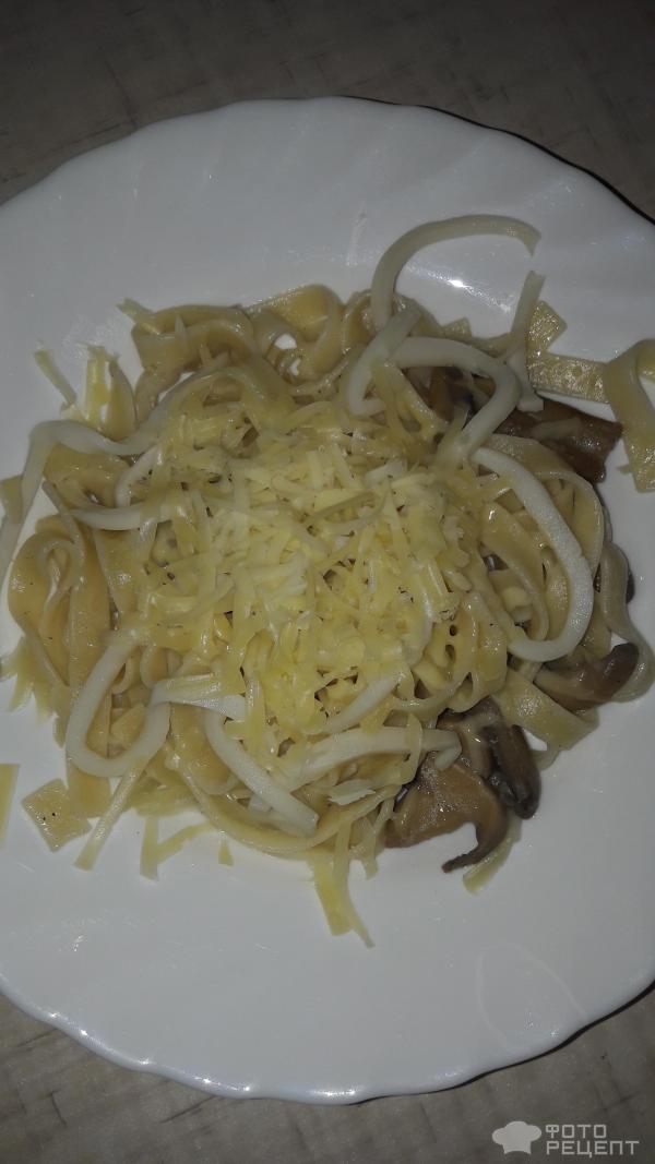 Спагетти с грибами фото