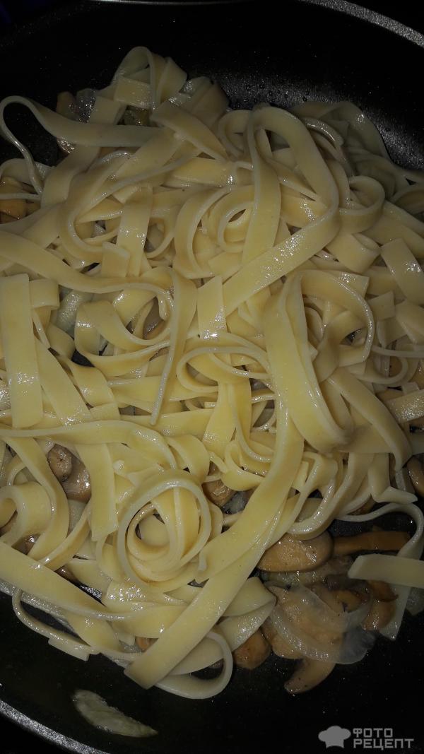 Спагетти с грибами фото