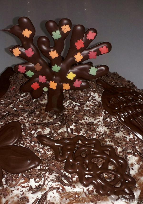 Кексы Осенний сад с шоколадными украшениями фото