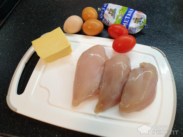 Рецепт: Куриное филе в омлете - Простой и очень вкусный рецепт