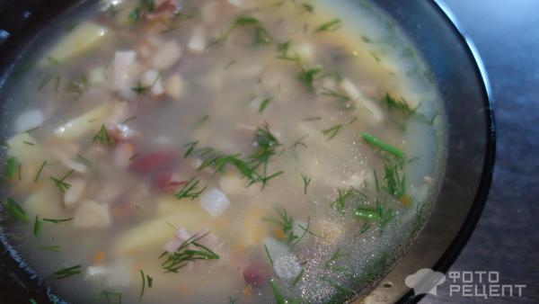 готовим грибной суп с фасолью и курочкой