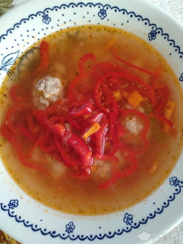Суп с тефтелями фото