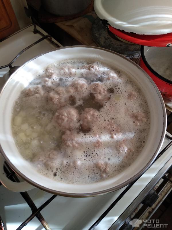 Суп с тефтелями фото