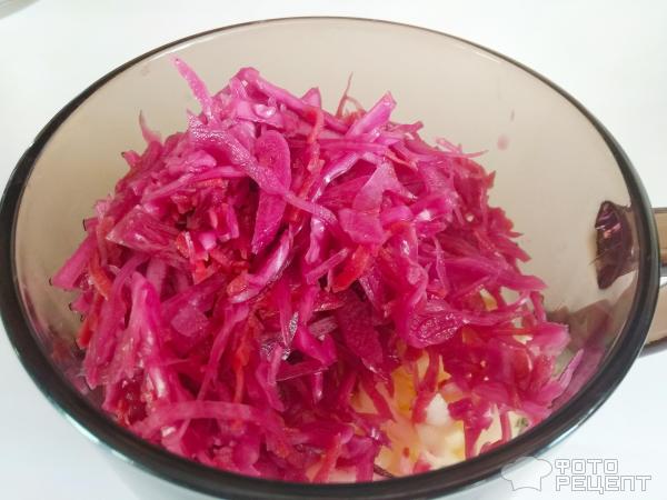 Салат из краснокочанной капусты фото