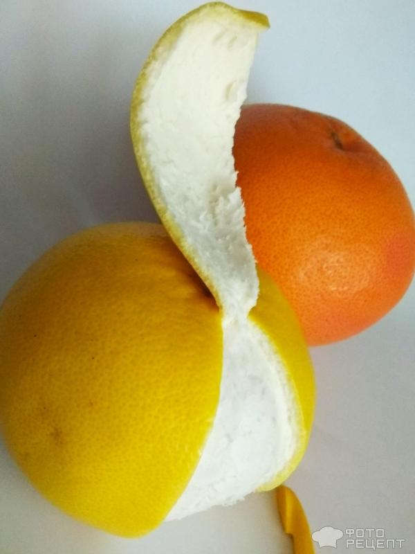Грейпфрут с сыром и вишнями фото