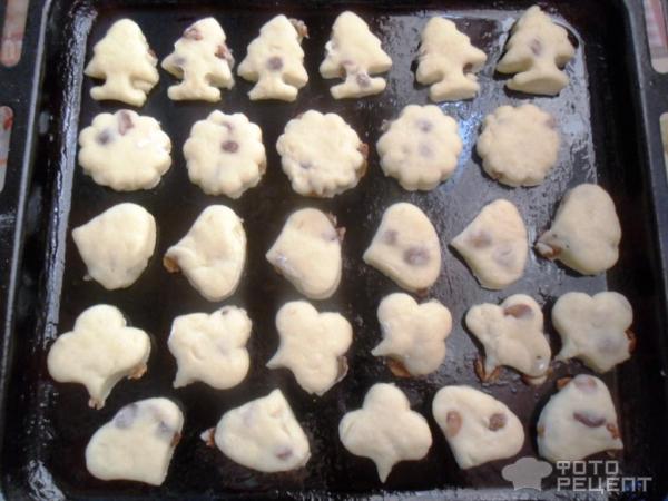 Печенье домашнее с изюмом фото