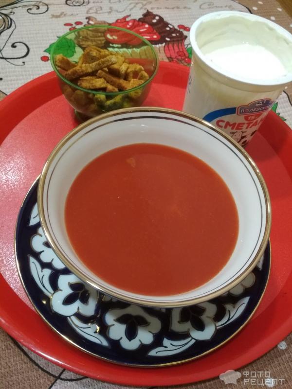 Холодный суп из томатного сока