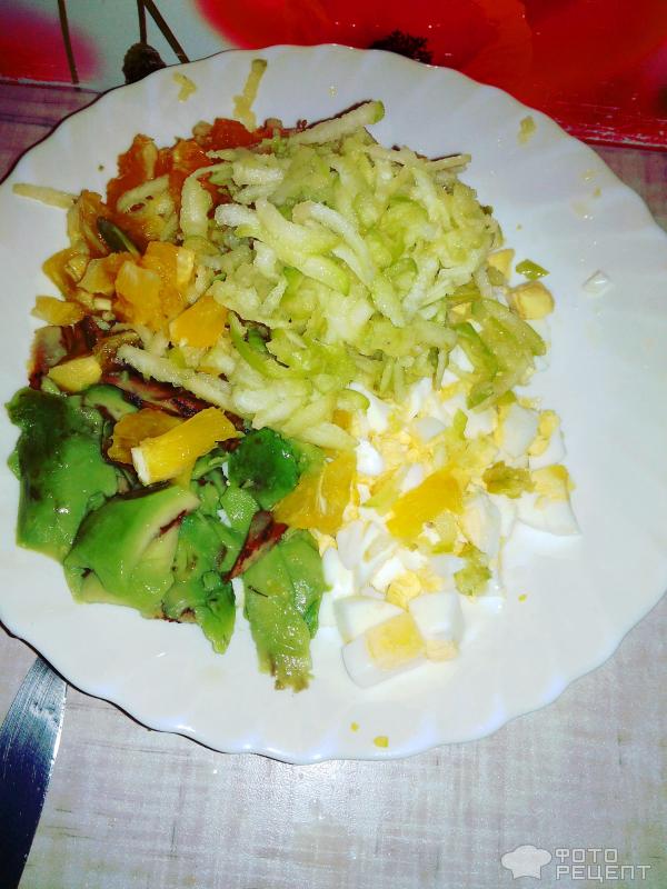 Праздничный салат с авокадо фото